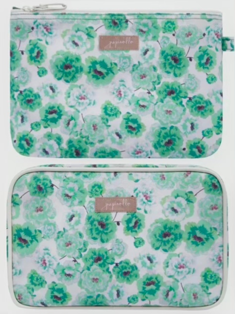 Papinelle Cosmetic Bag/Case Set Green Floral
